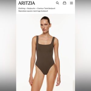 Aritzia / Babaton / Contour Tank Bodysuit / Mocha Brown / Size Medium / NWOT